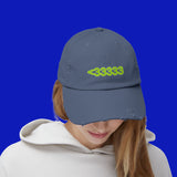 <3 - Unisex Distressed Cap