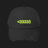 <3 - Unisex Distressed Cap