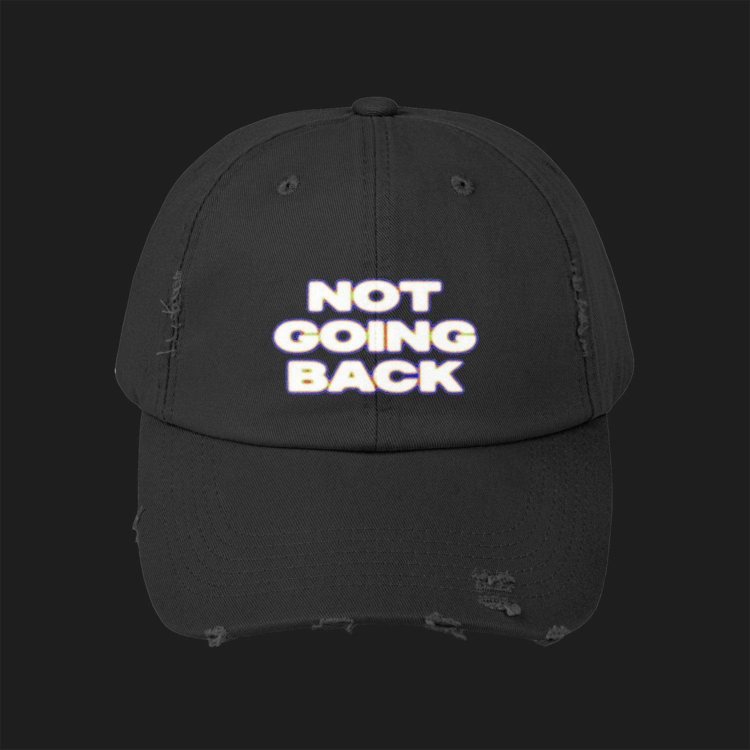 NOT GOING BACK - Unisex Distressed Cap