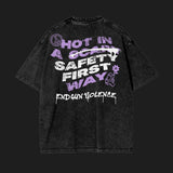 END GUN VIOLENCE - Acid Wash Oversize T-Shirt