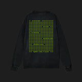 <3 - Acid Wash Oversize Long Sleeve T-Shirt