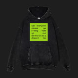 BRAT - Acid Wash Oversize Hoodie