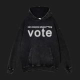 VOTE - Acid Wash Oversize Hoodie