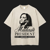 MADAM PRESIDENT - Apricot - Acid Wash Oversize T-Shirt