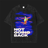 MIDDLE FINGER - Acid Wash Oversize T-Shirt