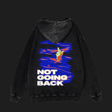 MIDDLE FINGER - Acid Wash Oversize Hoodie