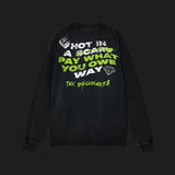 TAX BILLIONAIRES - Acid Wash Oversize Long Sleeve T-Shirt